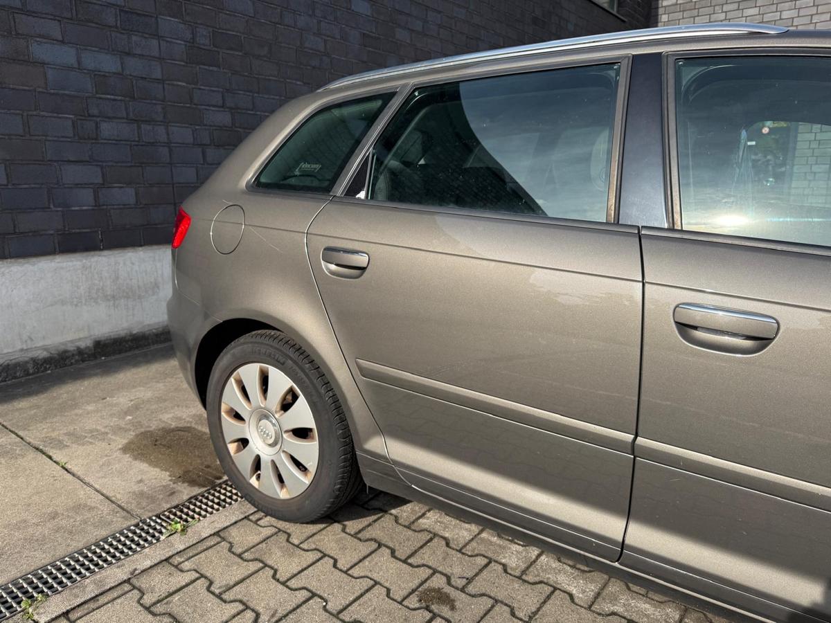 Audi A3 8P original Tür hinten rechts LY1P Dakotagrau Metallic Rohbau BJ12